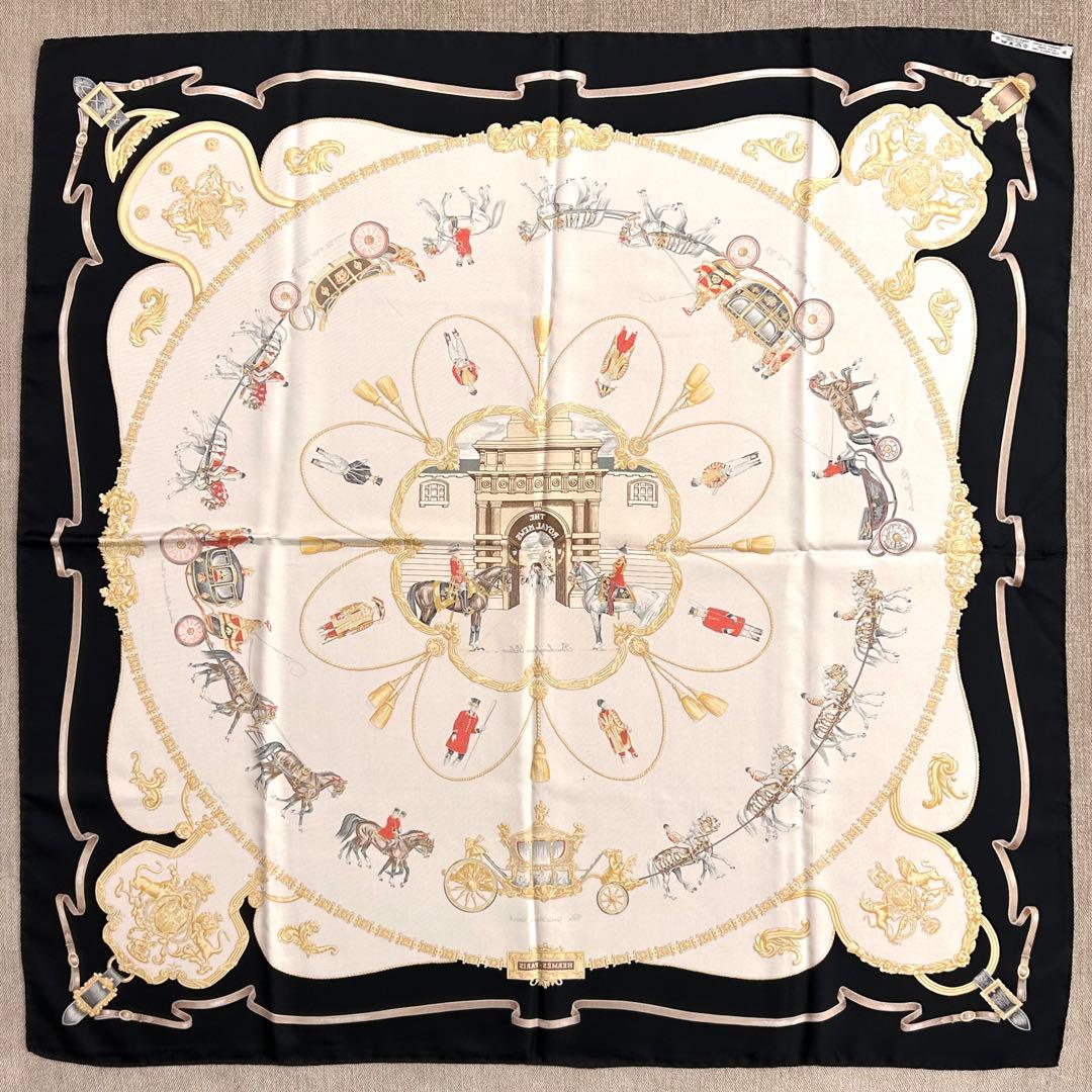 【極上美品】正規店購入品 エルメス カレ90 王室の馬小屋 ヴィンテージ 綺麗