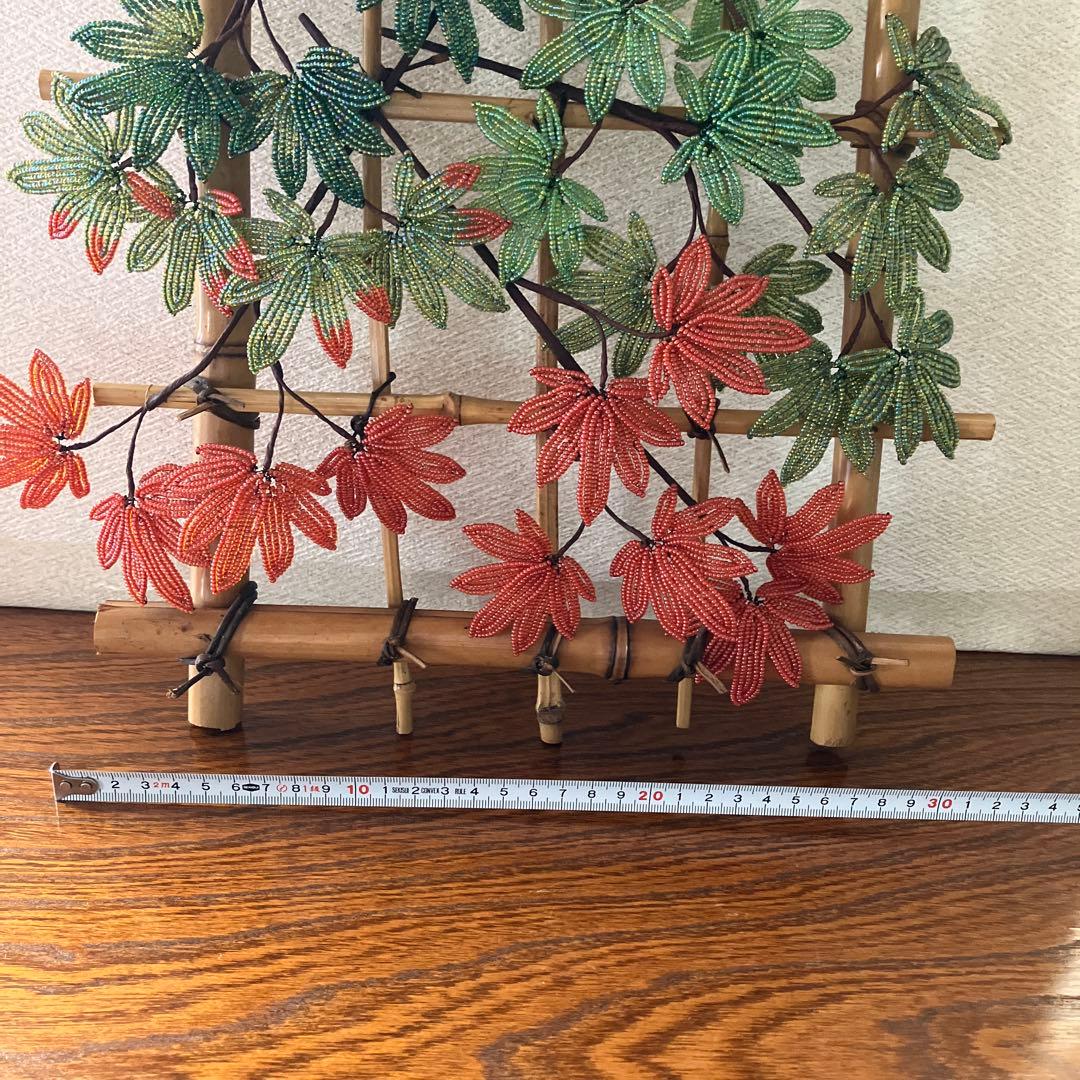 ビーズフラワー　紅葉