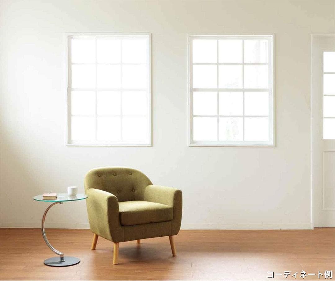 流麗なラインのウォルナットサイドテーブル - エレガントスタイル