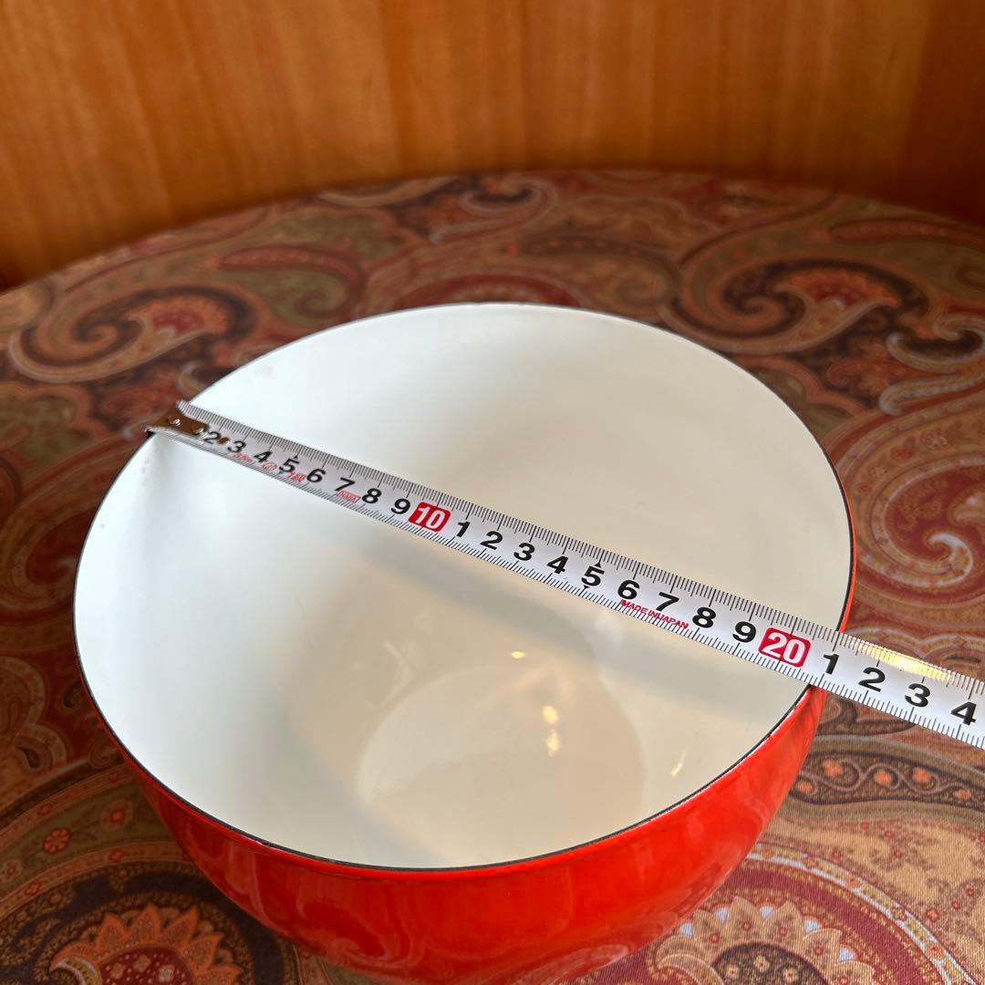 175◆ アラビア　フィネル　ホーローボウル　カイフランク　赤ボウル