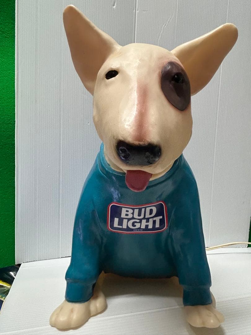 ★ROXY★BUD LIGHT ブルテリア　バド犬　店頭用　ランプ　ソフビ