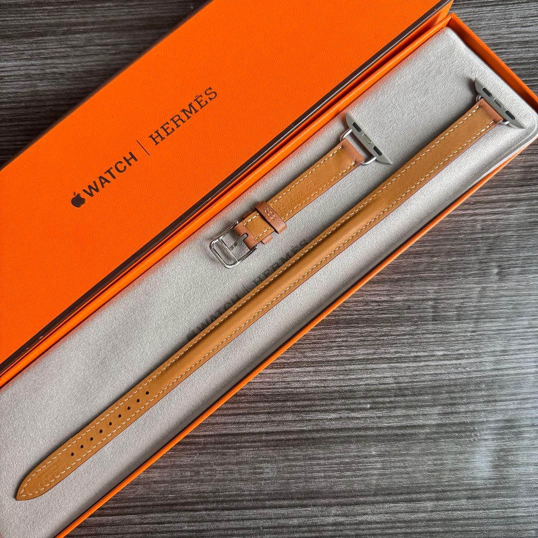 2855 Apple Watch エルメス　ゴールド　ドゥブルトゥール　二重