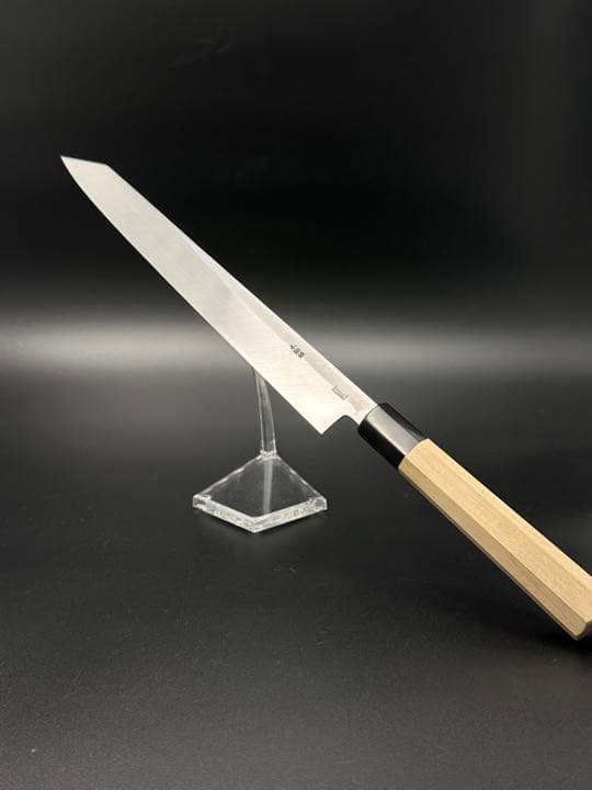 業務用 切付柳刃 青ニ鋼 尺 300mm 本霞　鞘付き