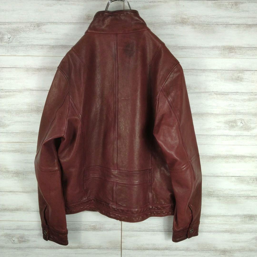 メンズ☆AVIREX　シングルライダース　革ジャン　レザージャケット　上野商会L