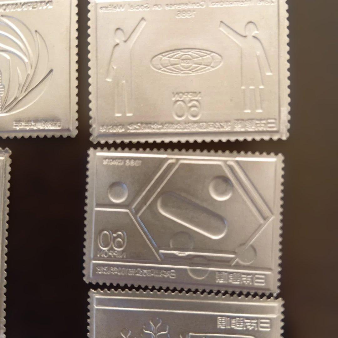 松本徽章工業　特別郵趣　純銀プレート　約48グラム