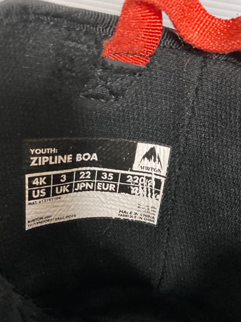 バートン　BURTON　ジップラインボア　ブーツ　キッズ　ジュニア　22cm