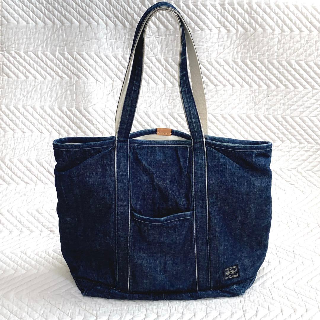 こ*う様 【希少】PORTER×CANTON コラボ インディゴデニム トートバ