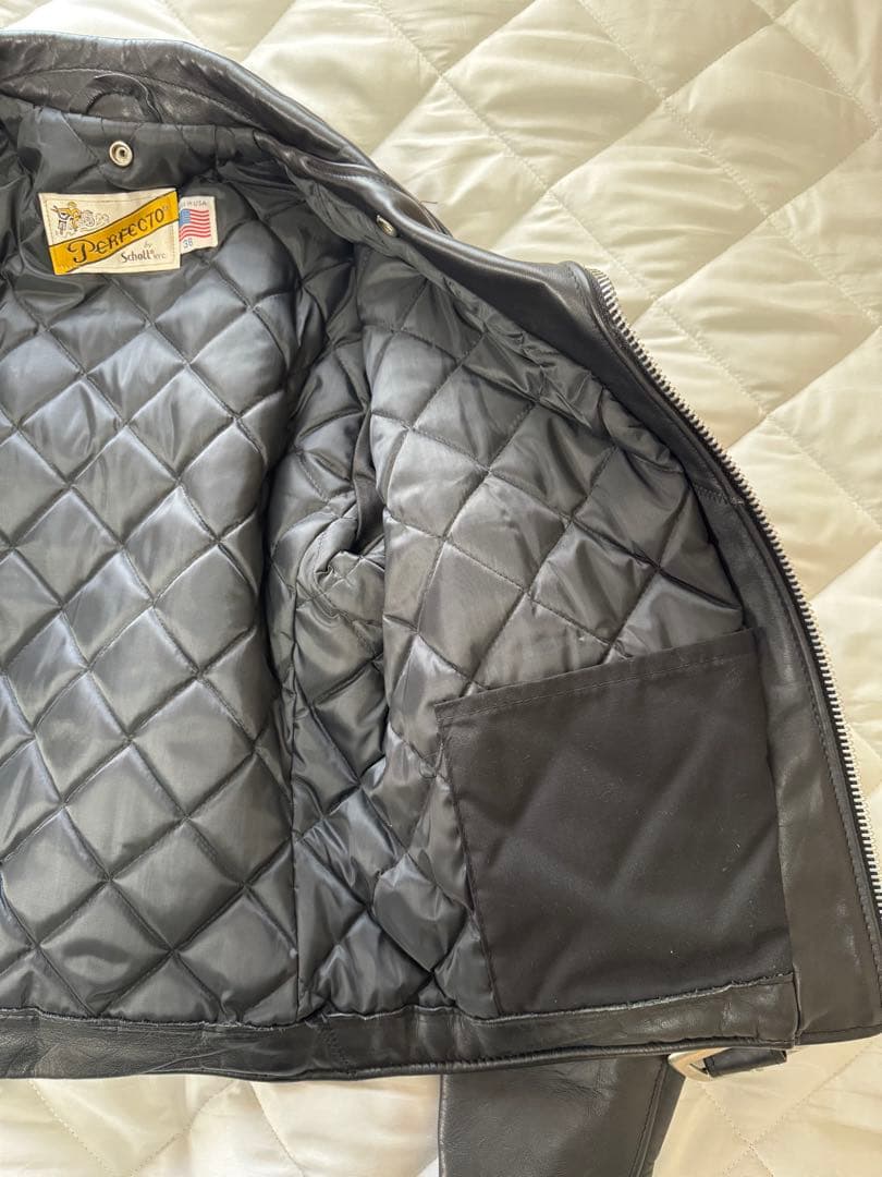 Schott Perfecto ブラックレザー ダブルライダース