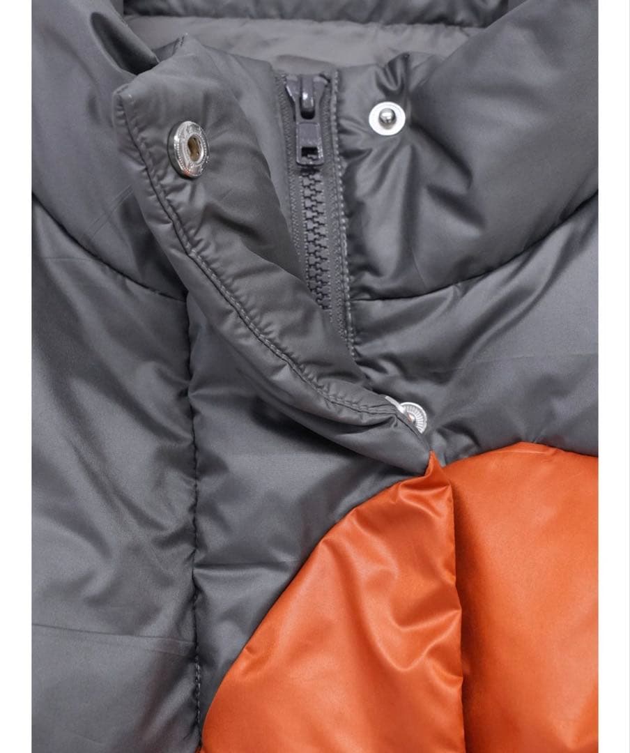 M*o様 uenui ウニュイ　ウェーブ バイカラー ダウンジャケット　オレンジ