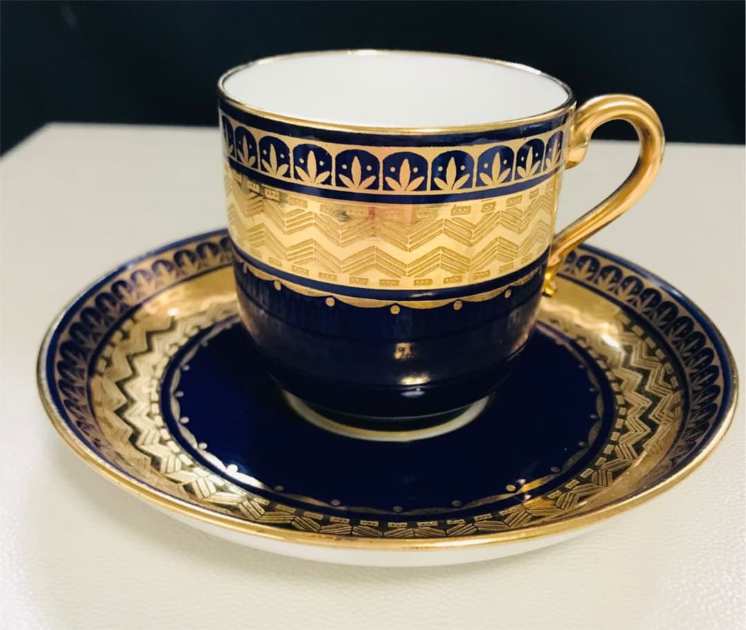 アンティークティファニー　ミントン　コバルト