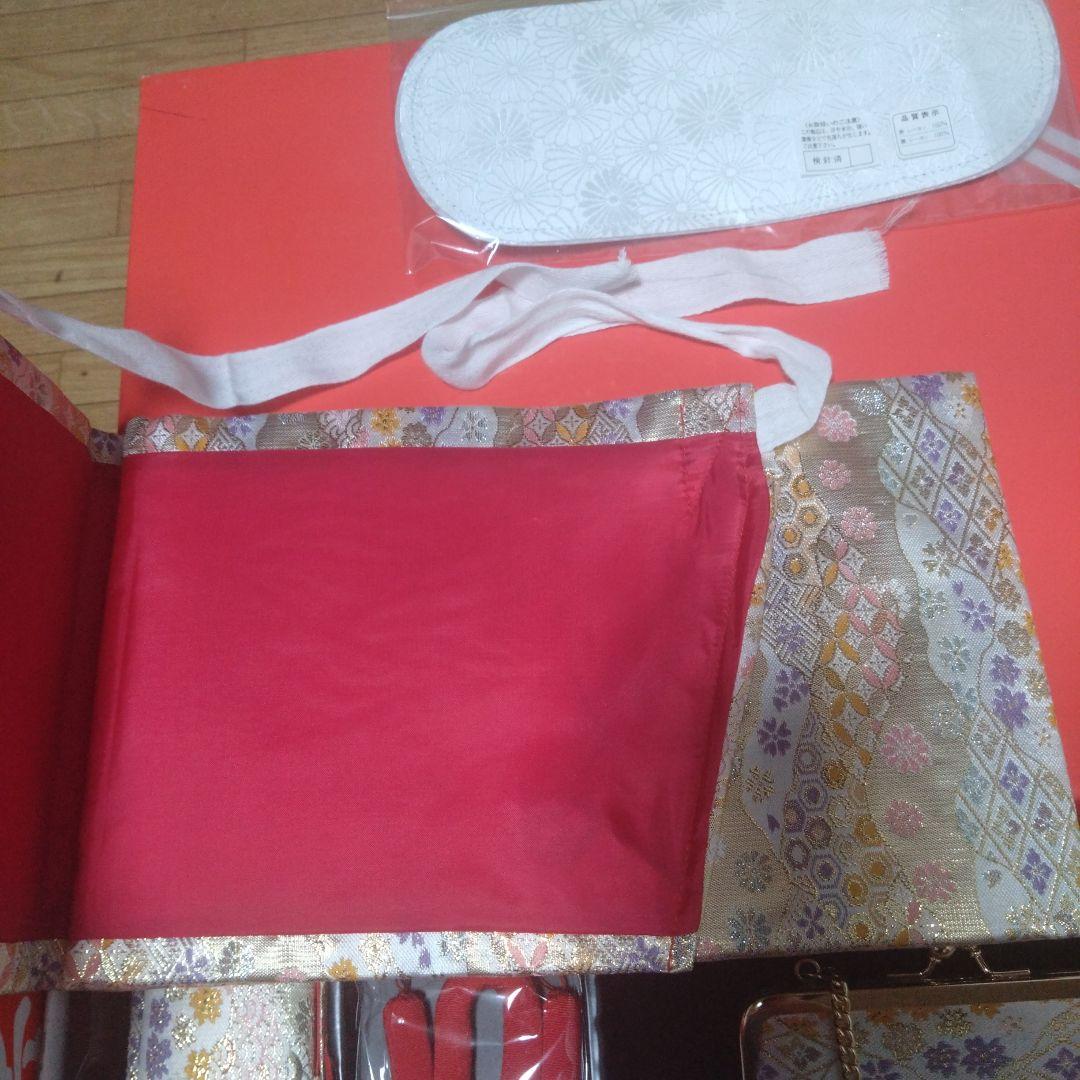 未使用★七歳★帯＆はこせこ草履バッグ