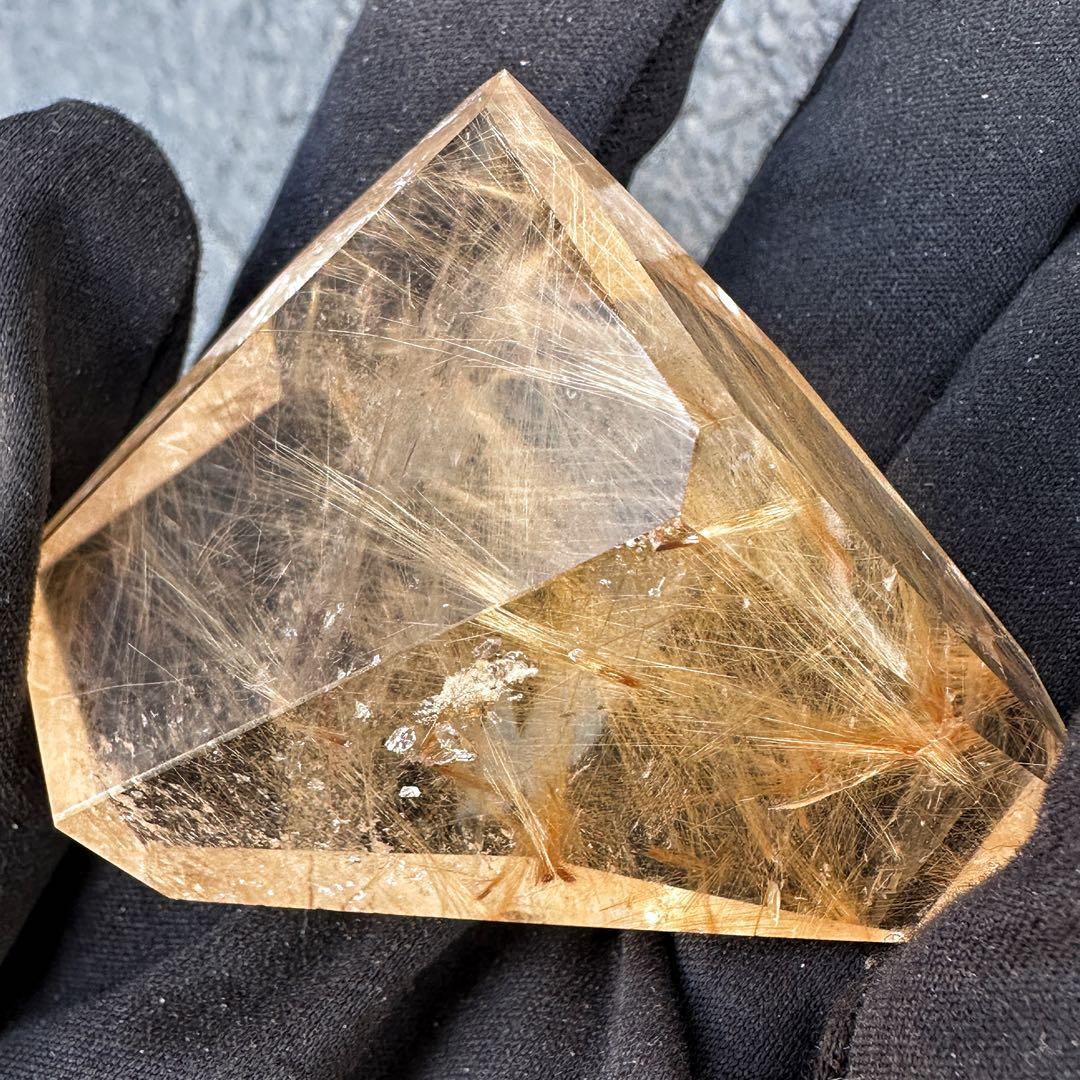 【財運・金運・事業運up❗️】ルチルクォーツ☆フリーフォーム水晶 原石A1519