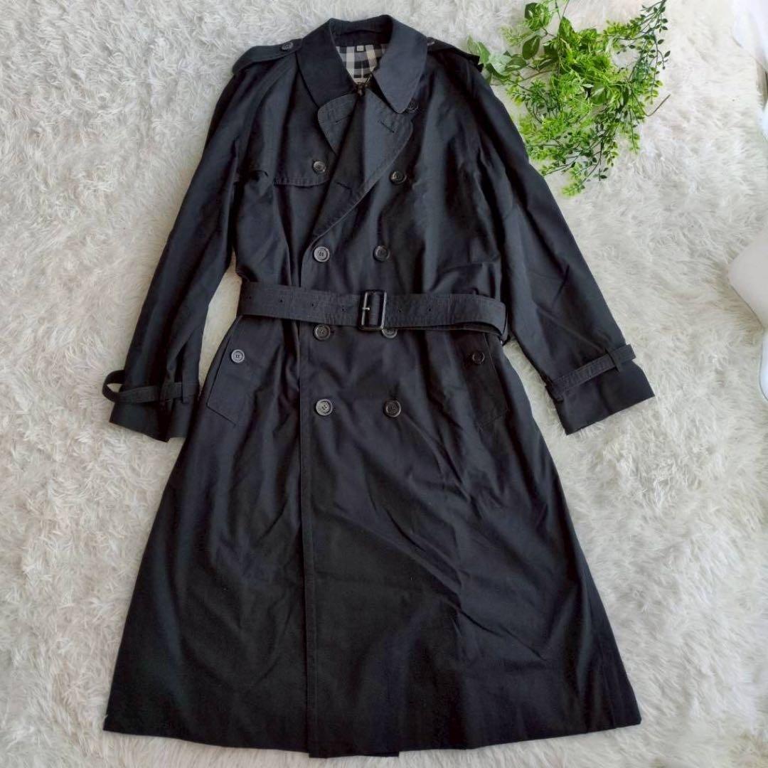 ◾︎希少サイズ◾︎ バーバリーロンドン トレンチコート ノバチェック ブラック 50