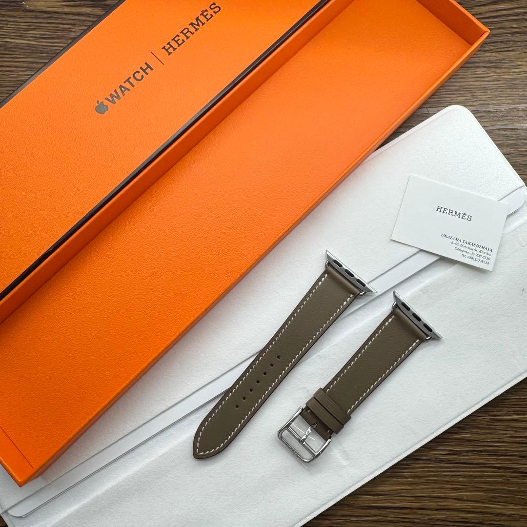 2787 未使用　Apple Watch エルメス　エトゥープ　レザーバンド