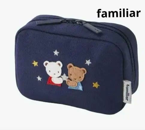最終値下げ❢❢familiar ポーチ ネイビー　ふたご座【おまけつき】