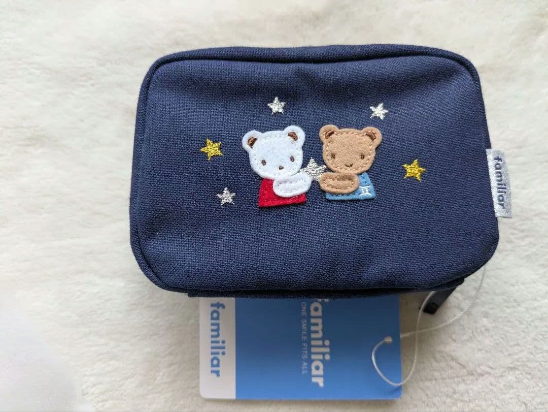 最終値下げ❢❢familiar ポーチ ネイビー　ふたご座【おまけつき】