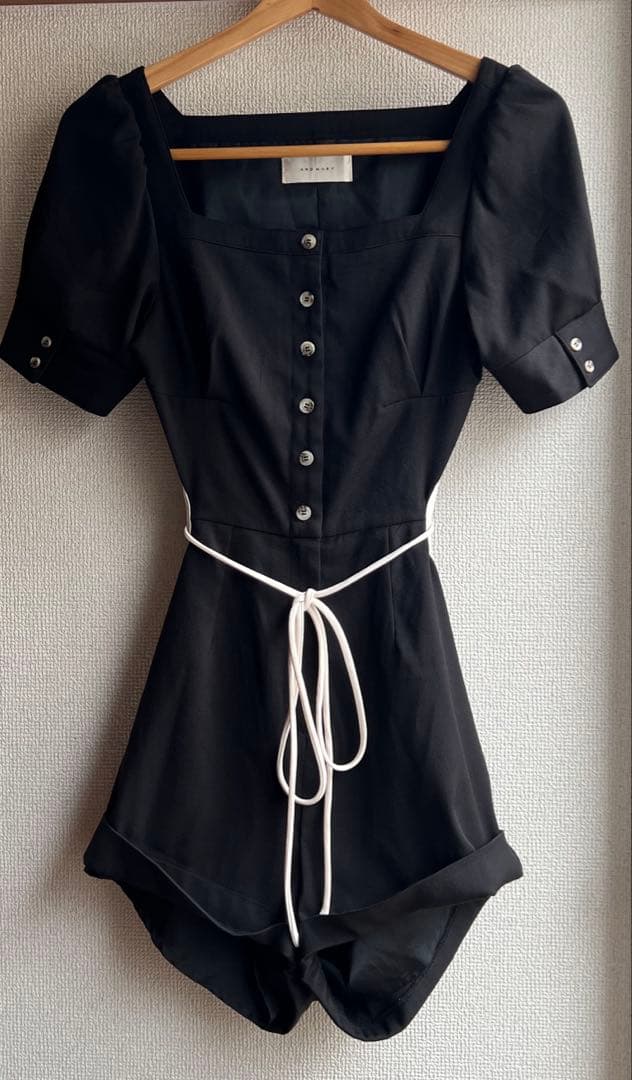 サロペット・オーバーオール・オールインワン andmary bonnie mini rompers black