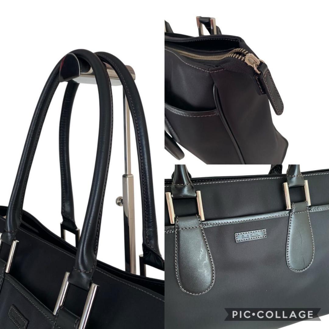 美品　ポールスミス 大容量　A4可　トートバッグ ビジネスバッグ 肩がけ 黒