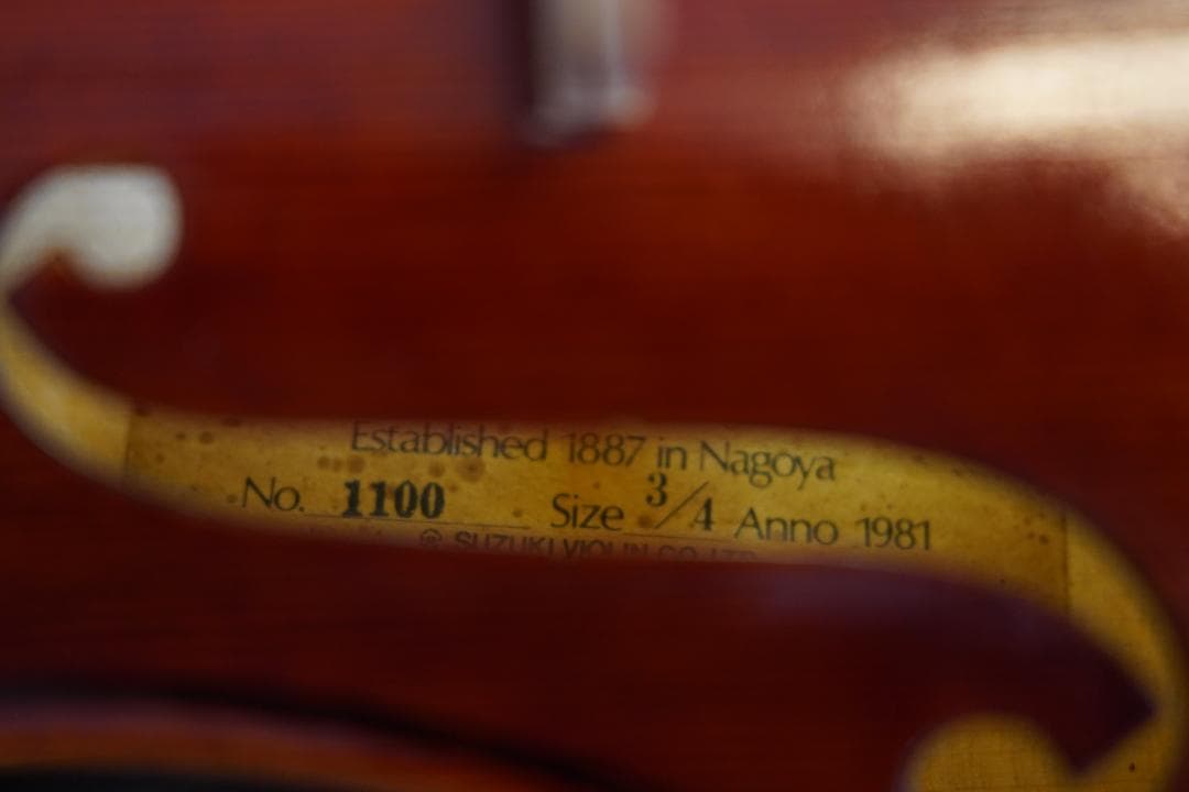 Reo出品　スズキ　SUZUKI No.1100　3/4 バイオリン　新弓
