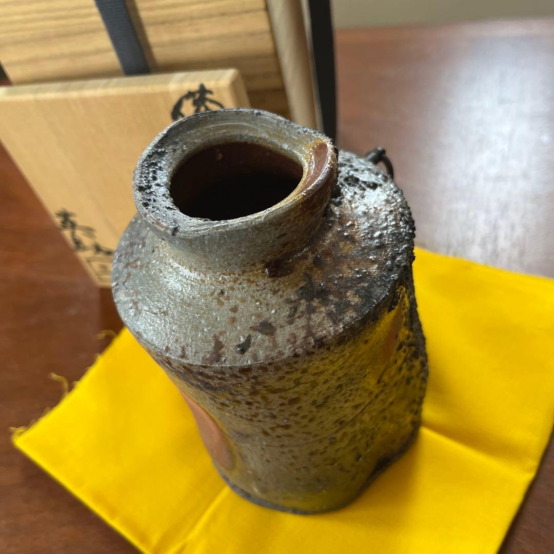 備前焼　窯変　掛け花入