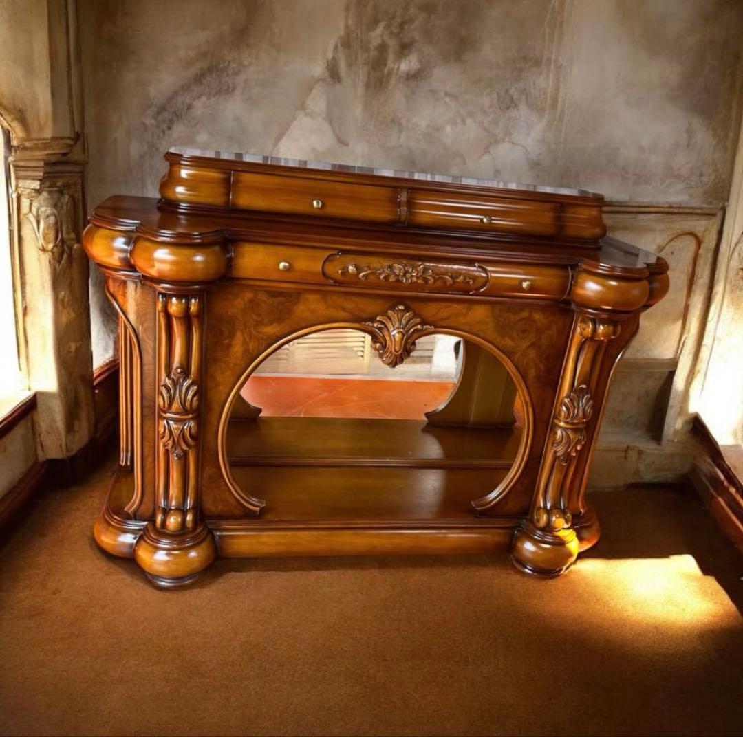 イタリア コンソール マホガニー 高級家具 イタリア家具 鏡