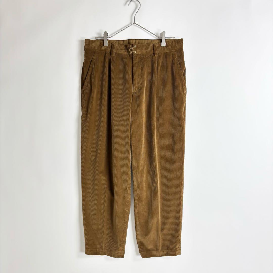 kolor 日本製 コーデュロイ 1プリーツ パンツ 半端丈 ブラウン 3