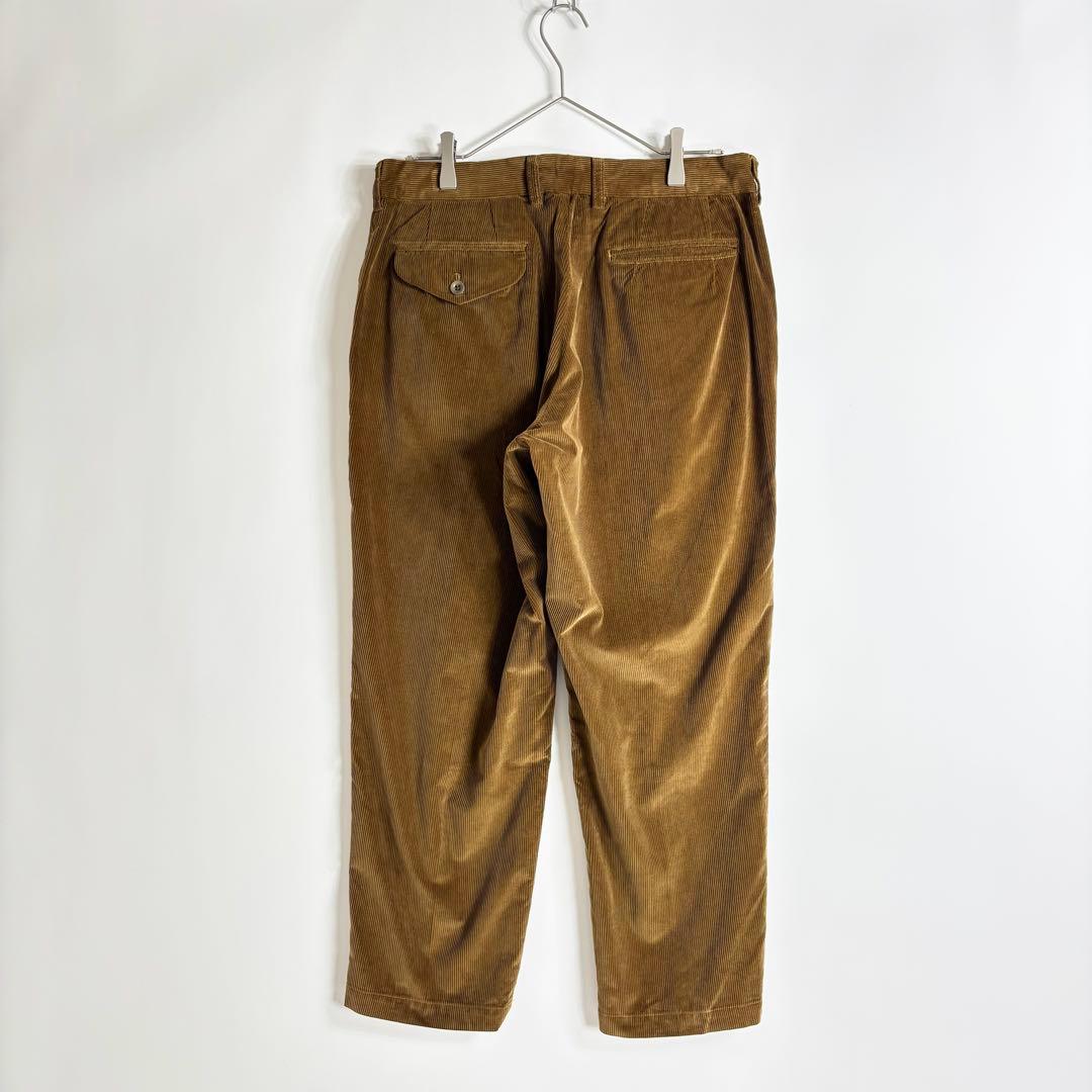 kolor 日本製 コーデュロイ 1プリーツ パンツ 半端丈 ブラウン 3