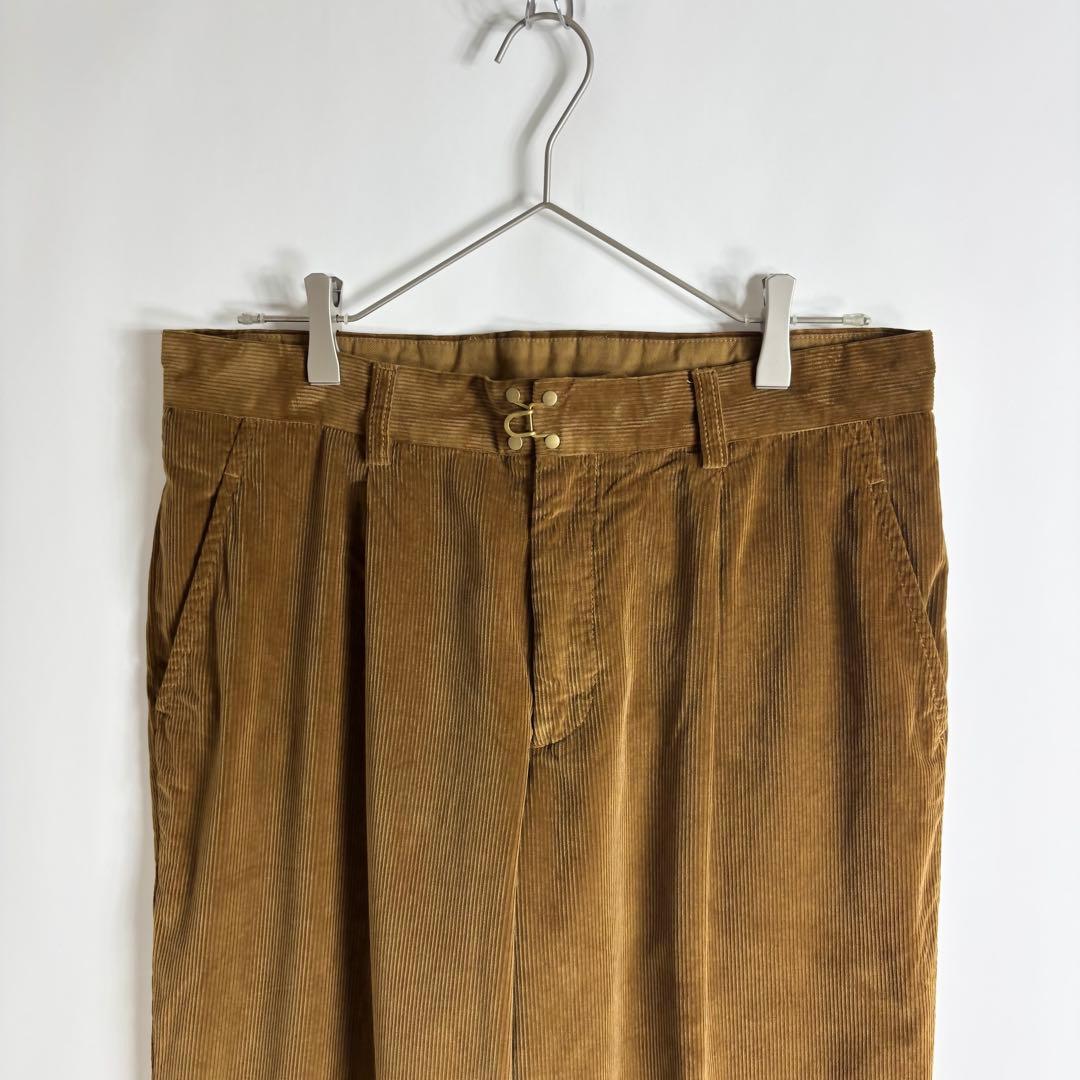 kolor 日本製 コーデュロイ 1プリーツ パンツ 半端丈 ブラウン 3