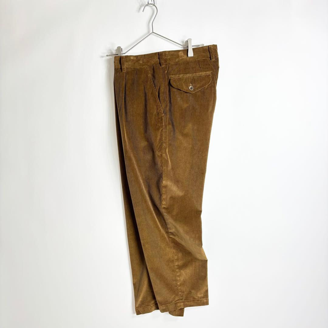 kolor 日本製 コーデュロイ 1プリーツ パンツ 半端丈 ブラウン 3