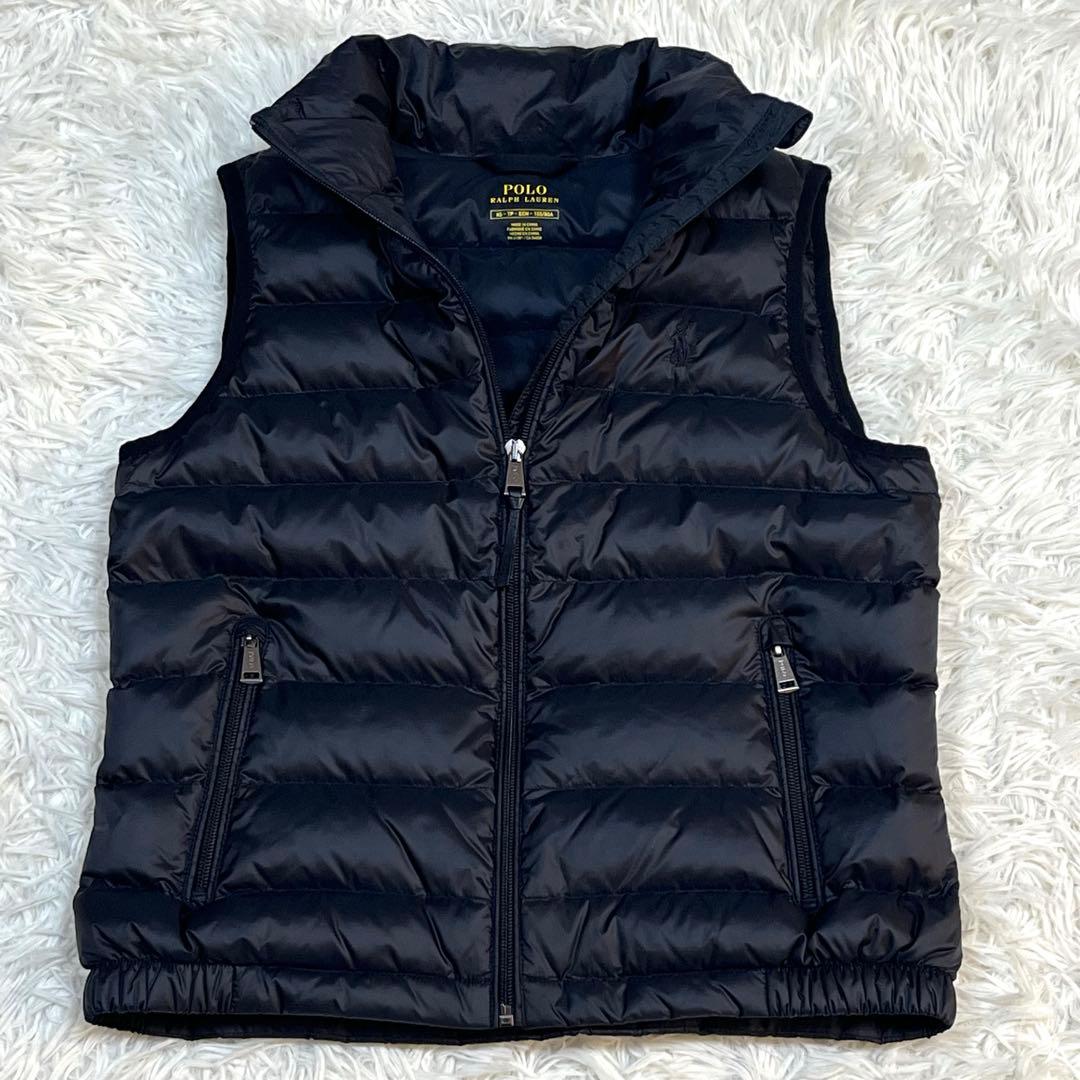 美品✨ラルフローレン ダウンベスト ブラック ポニー刺繍 レディースXS