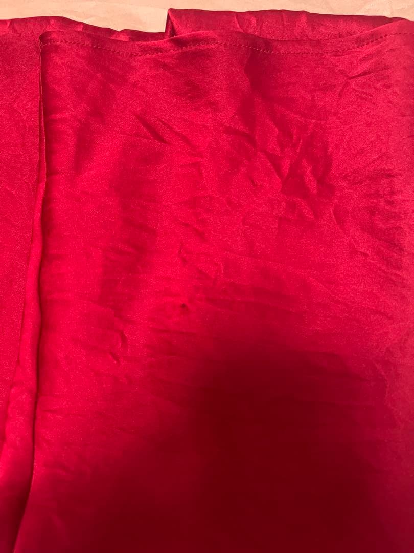 インティミッシミ ミディ丈シルク スリップ#レッドS