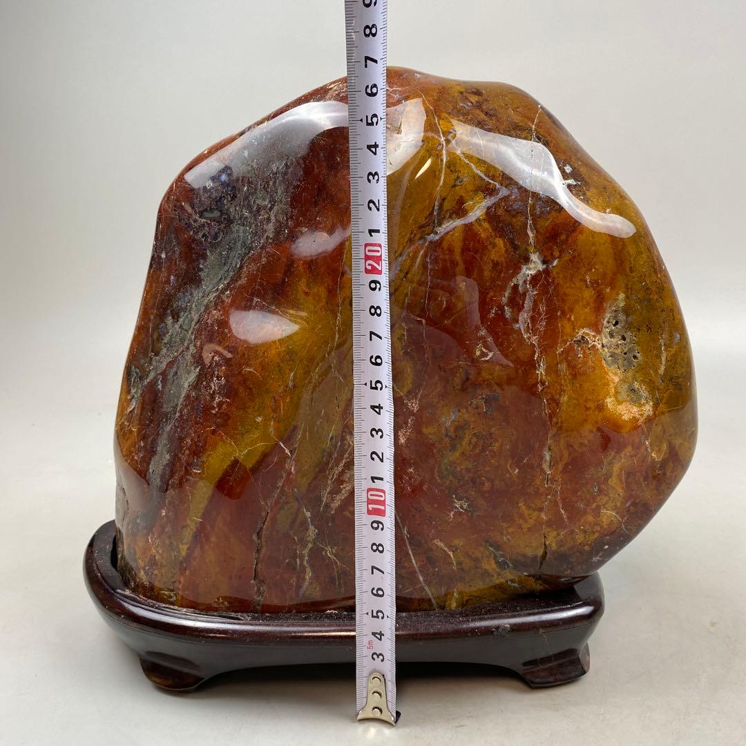 鑑賞石 赤瑪瑙 原石 アゲート 大型 約16.26kg 瑪瑙 メノウ