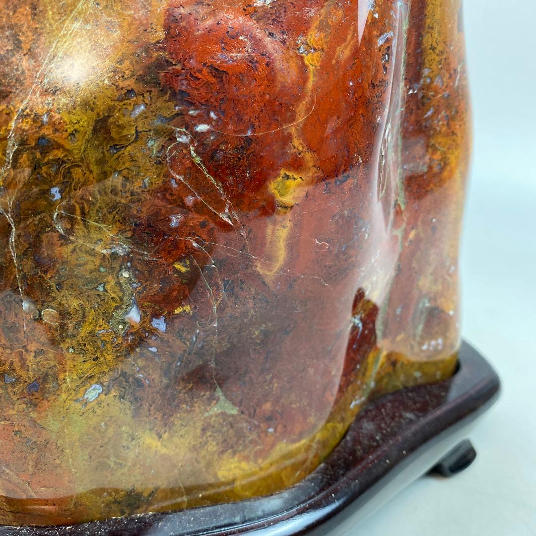 鑑賞石 赤瑪瑙 原石 アゲート 大型 約16.26kg 瑪瑙 メノウ