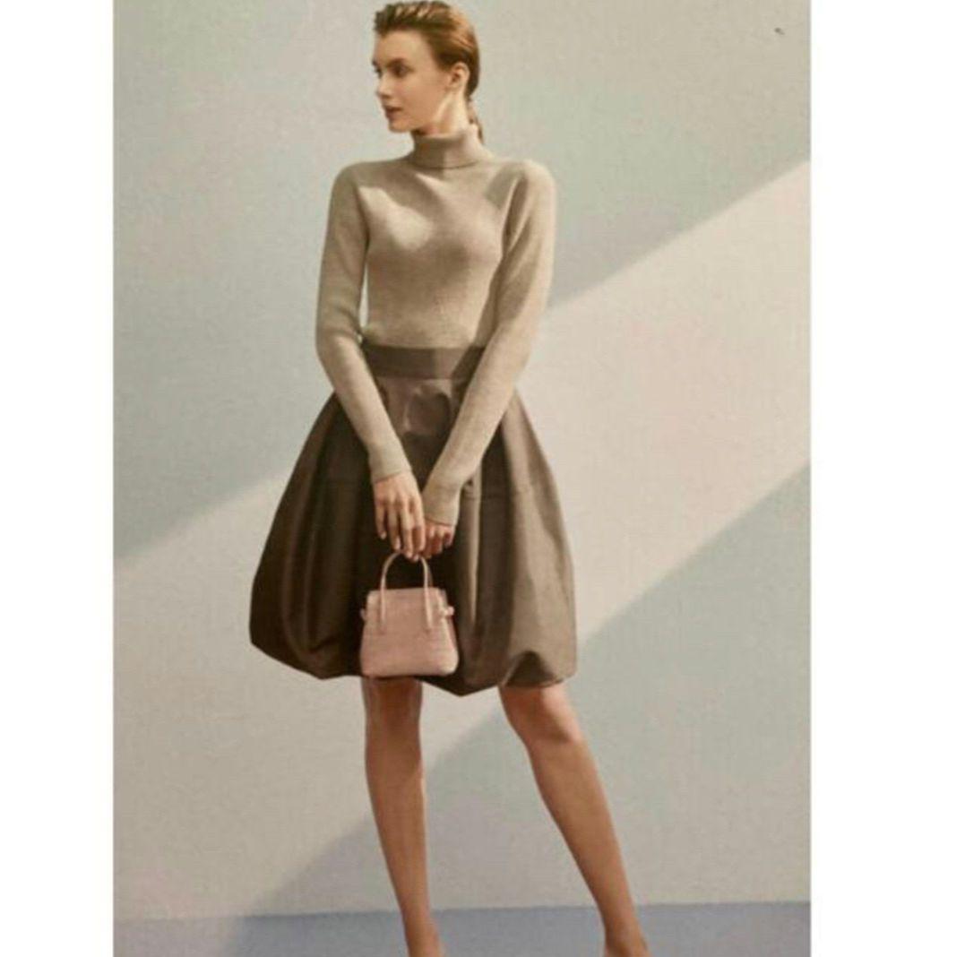 フォクシー FOXEY バルーンスカート シルク ブラック XL レディマカロン