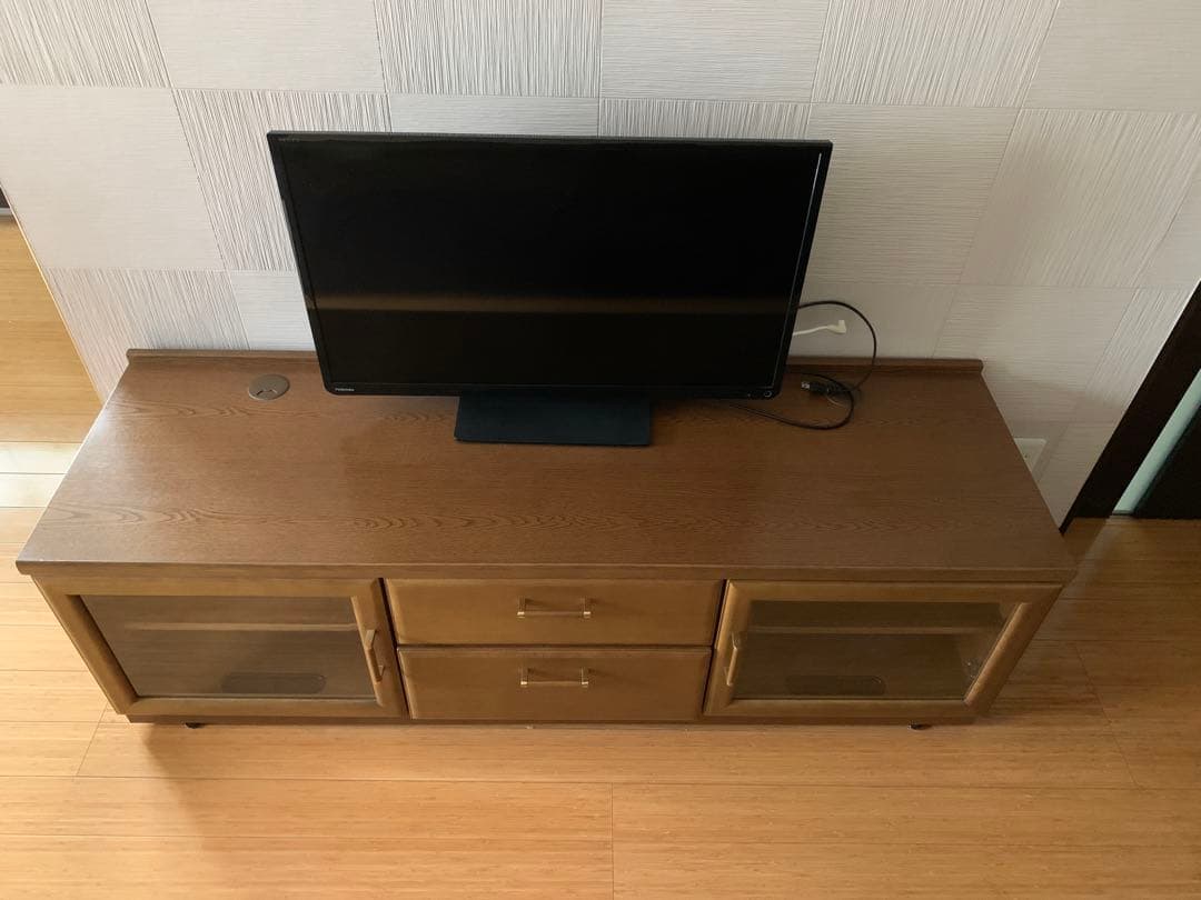 値下げ◆karimoku テレビ台 ブラウン 木製 引き出し付き　アンティーク