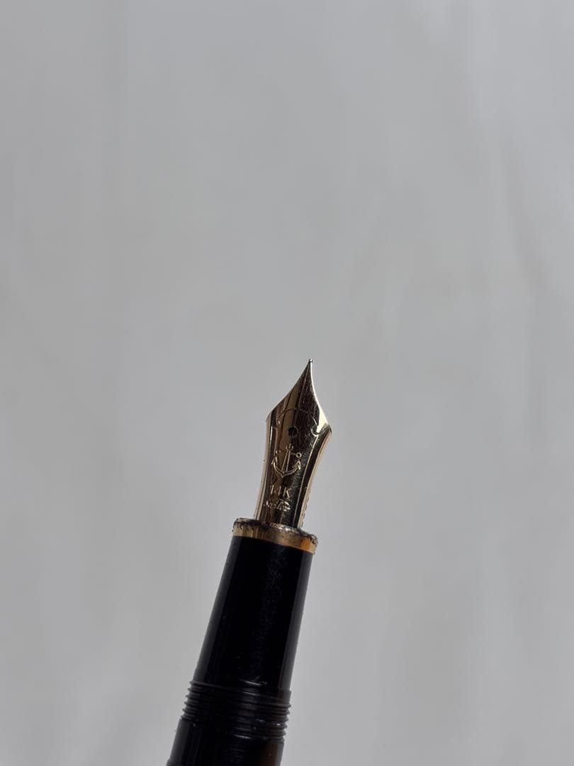 【美品】セーラー万年筆 14Kペン先 コンバーター付 ブラック ゴールド