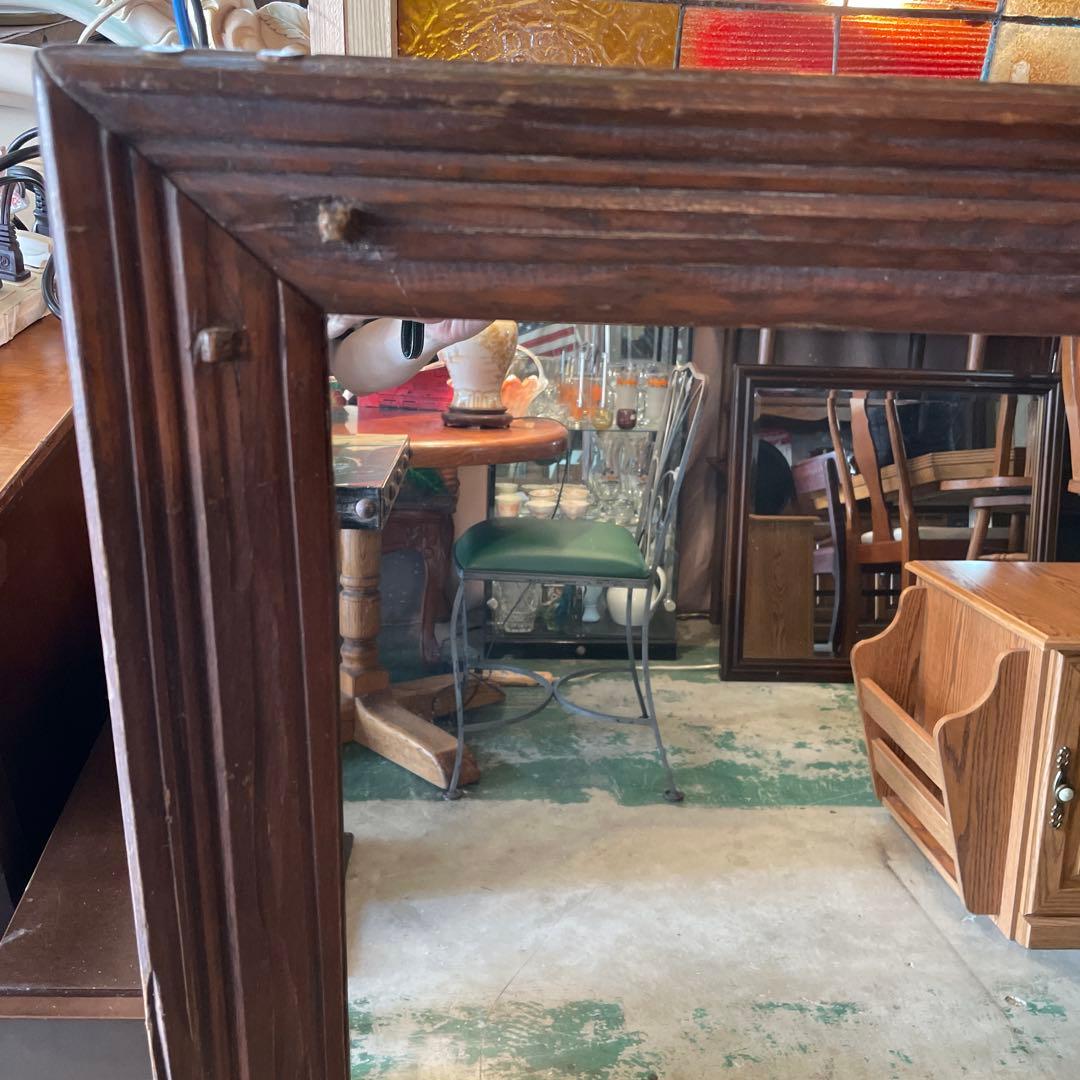 お値下げ‼︎ アメリカ製・ヴィンテージ・オークミラー・ 大型　1980年代