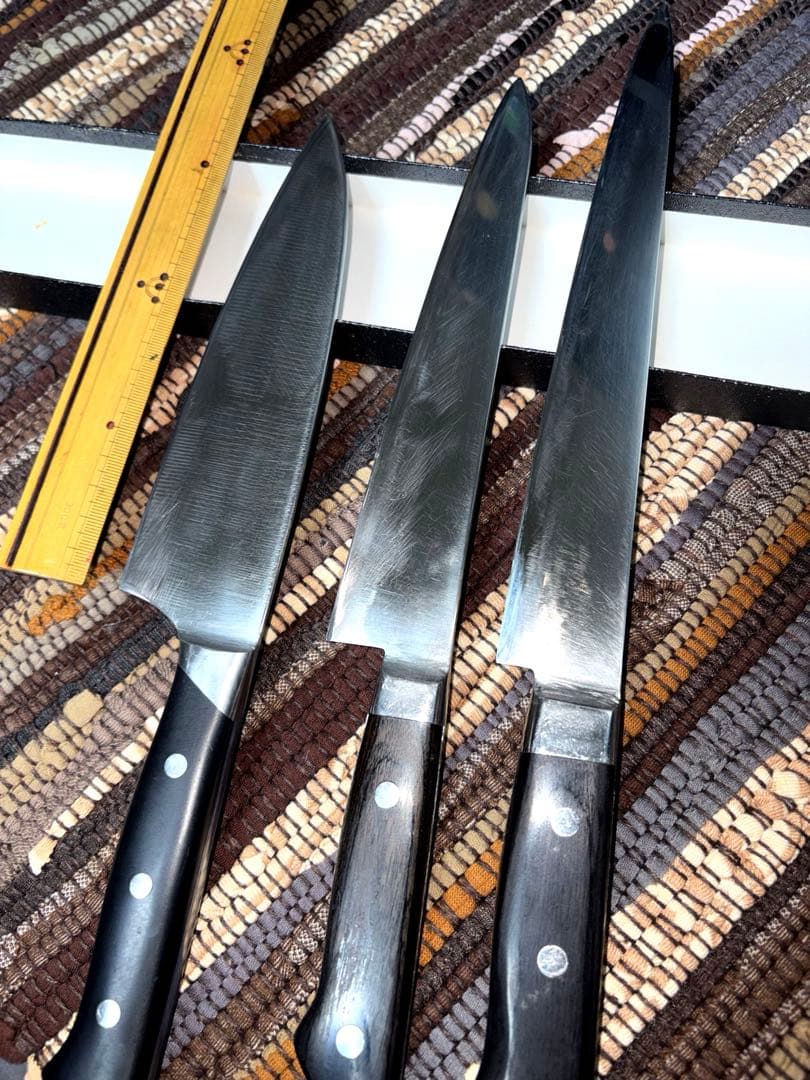 包丁セット 3本 祐成とツヴィリングディプロム　筋引き　牛刀が２本