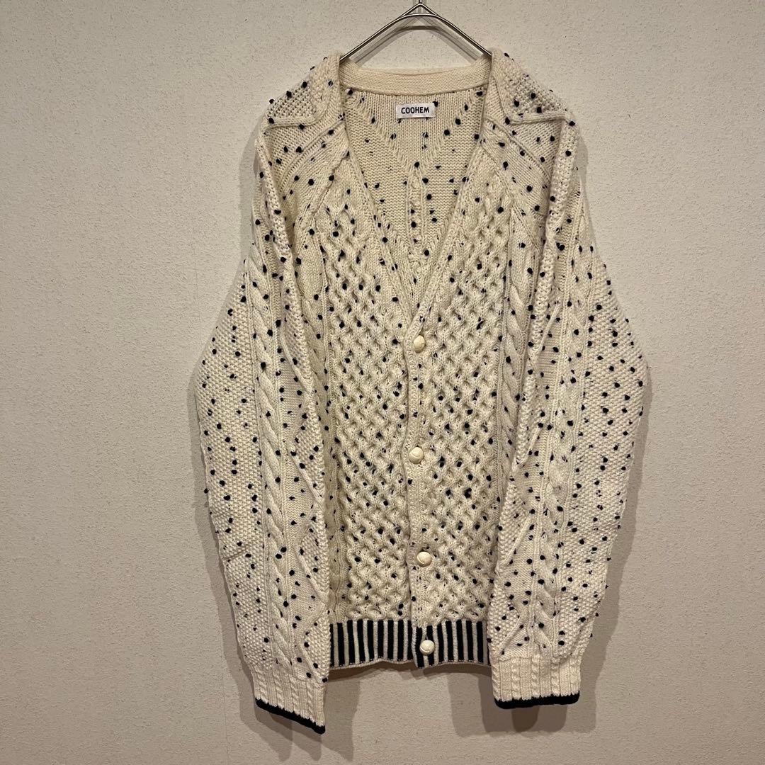 トップス Coohem YONETOMI PONPON KNIT CARDIGAN