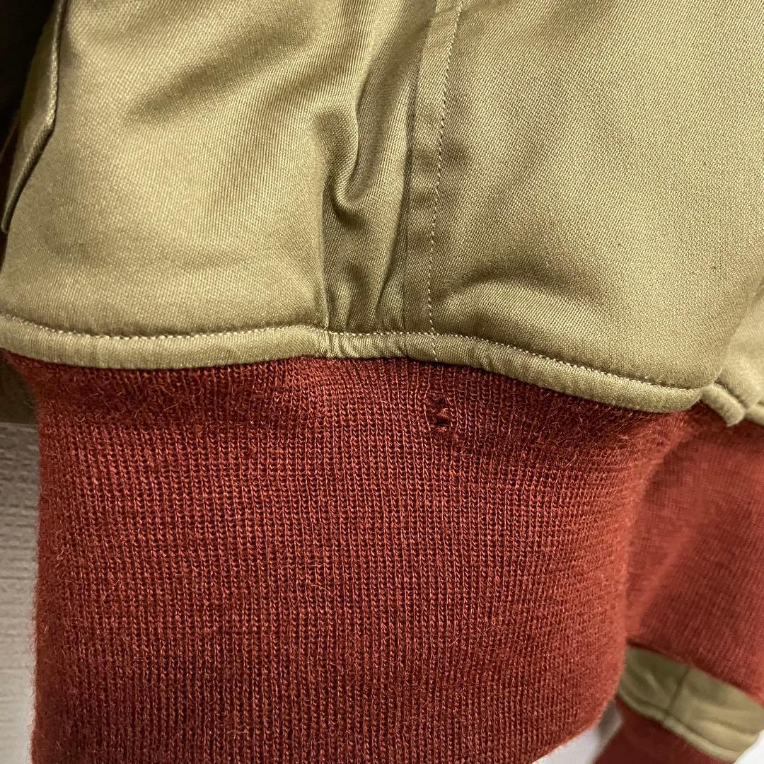 バズリクソンズ　USAF フライトジャケット　B-10 赤リブ　襟ボア　40