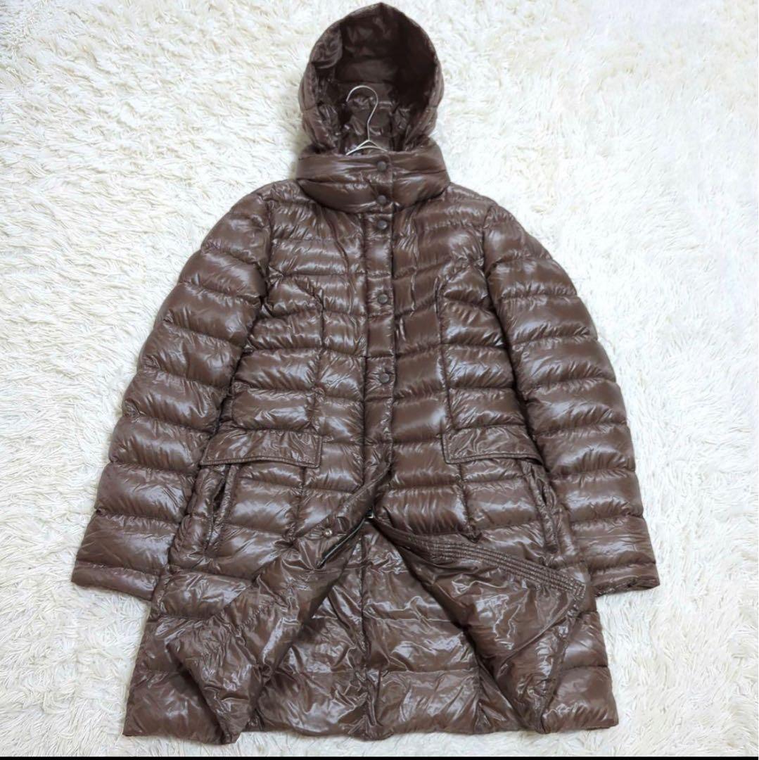 HERNO 2way ダウンコート Aライン ブラウン