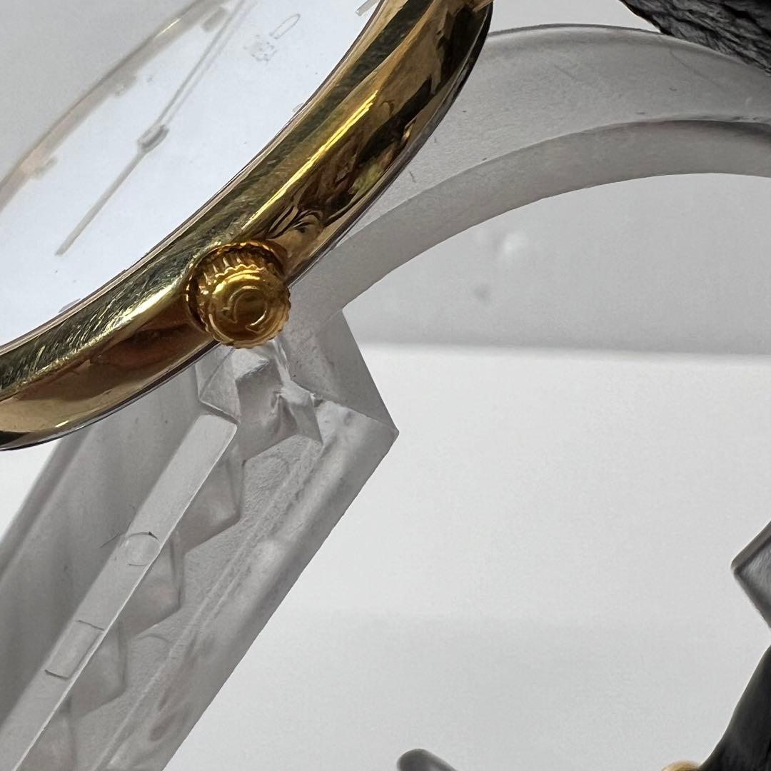 OMEGA 時計　DeVille メンズ　レディースホワイト　ゴールドラウンド