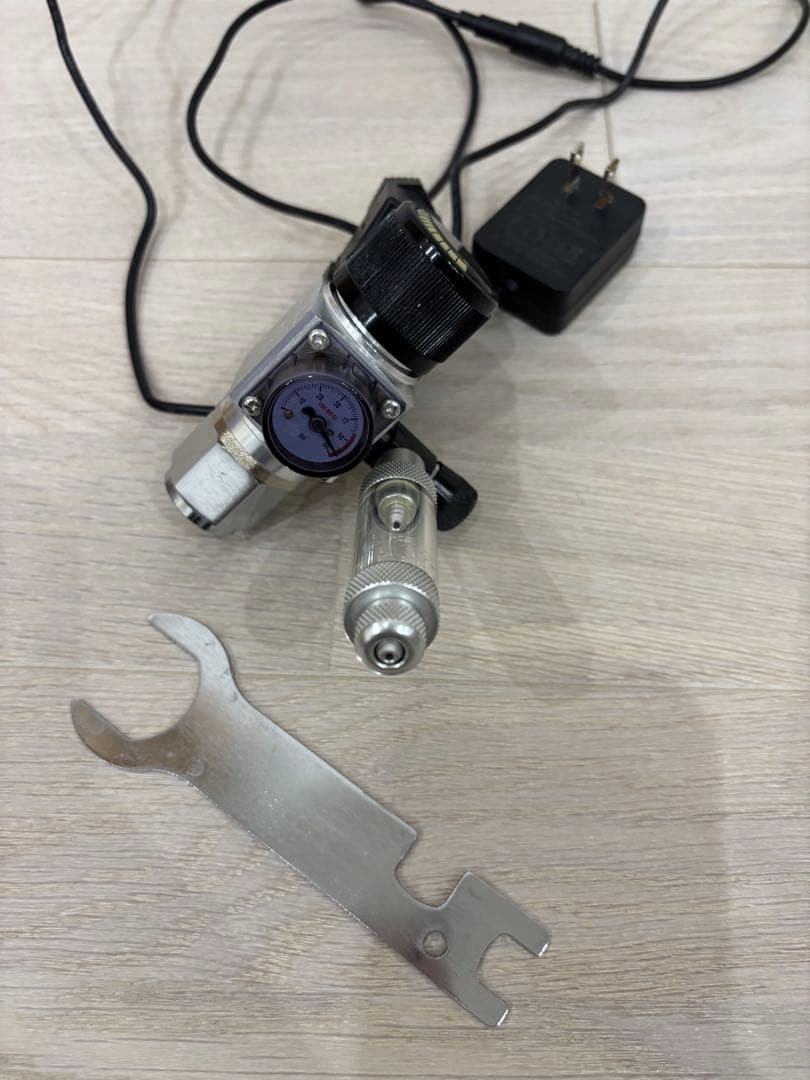 水草水槽 CO2添加 フルセット 電磁弁付き レギュレーター 拡散器