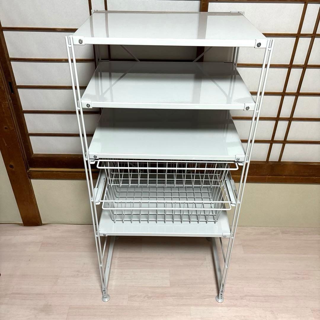 【美品】無印良品 スチールユニットシェルフ セット