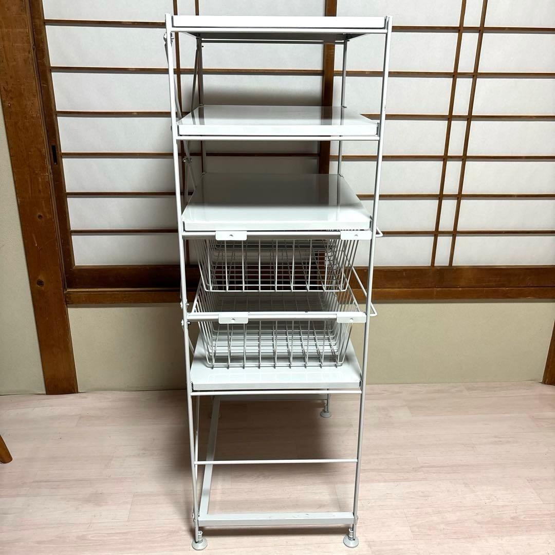 【美品】無印良品 スチールユニットシェルフ セット