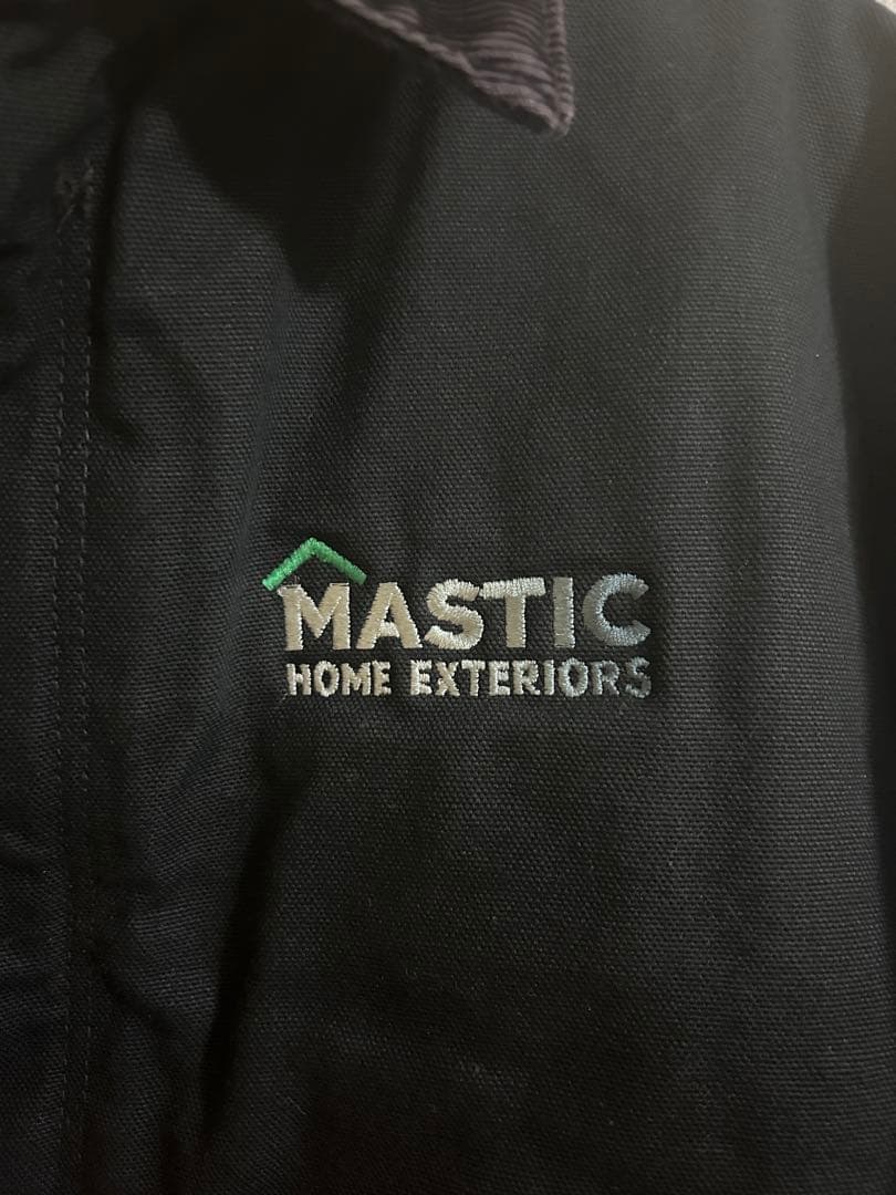 Carhartt ワークジャケット デトロイト系 ブラック 企業ロゴ 刺繍