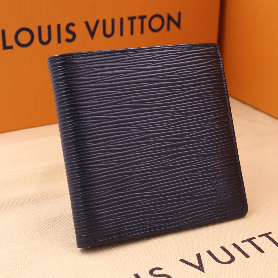 ルイヴィトン エピ 二つ折り財布 ブラック ポルト ビエ カルトクレディモネ 黒