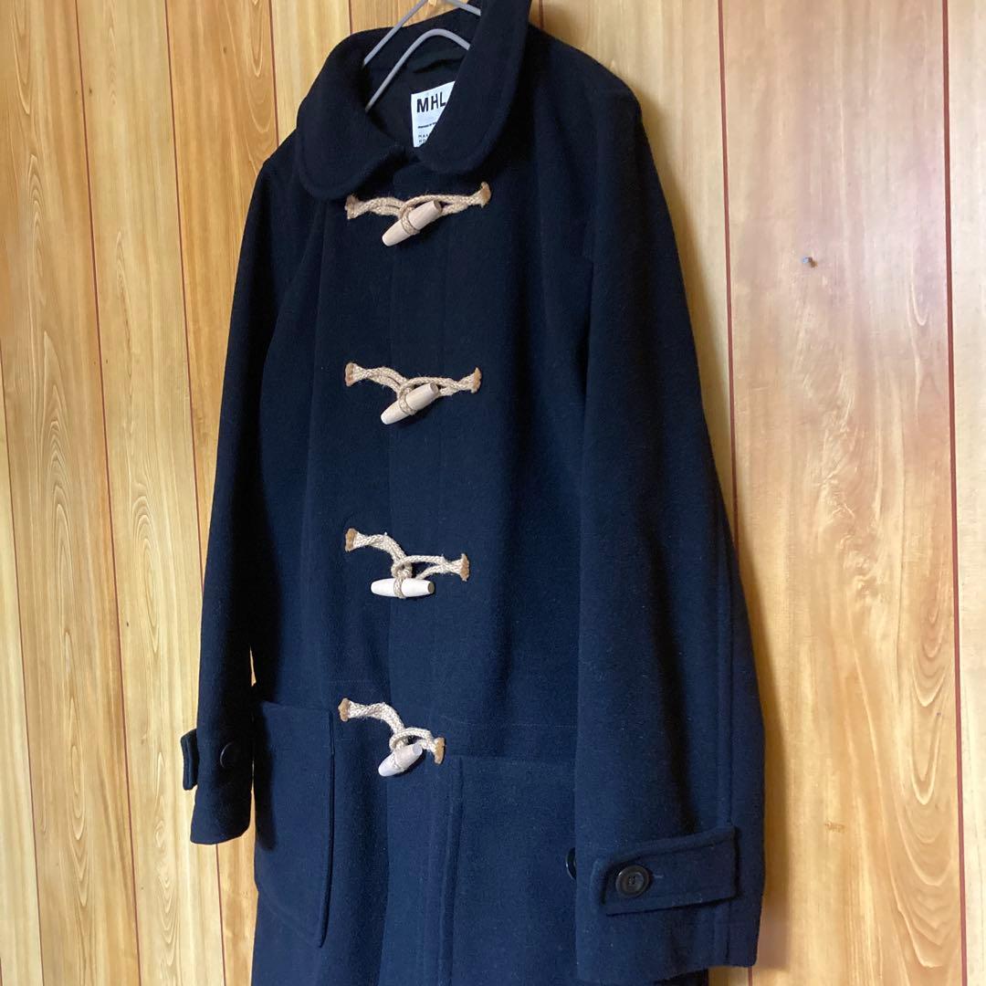 MHL. ダッフルコート　ロング丈　メルトン　丸襟　マーガレットハウエル　L