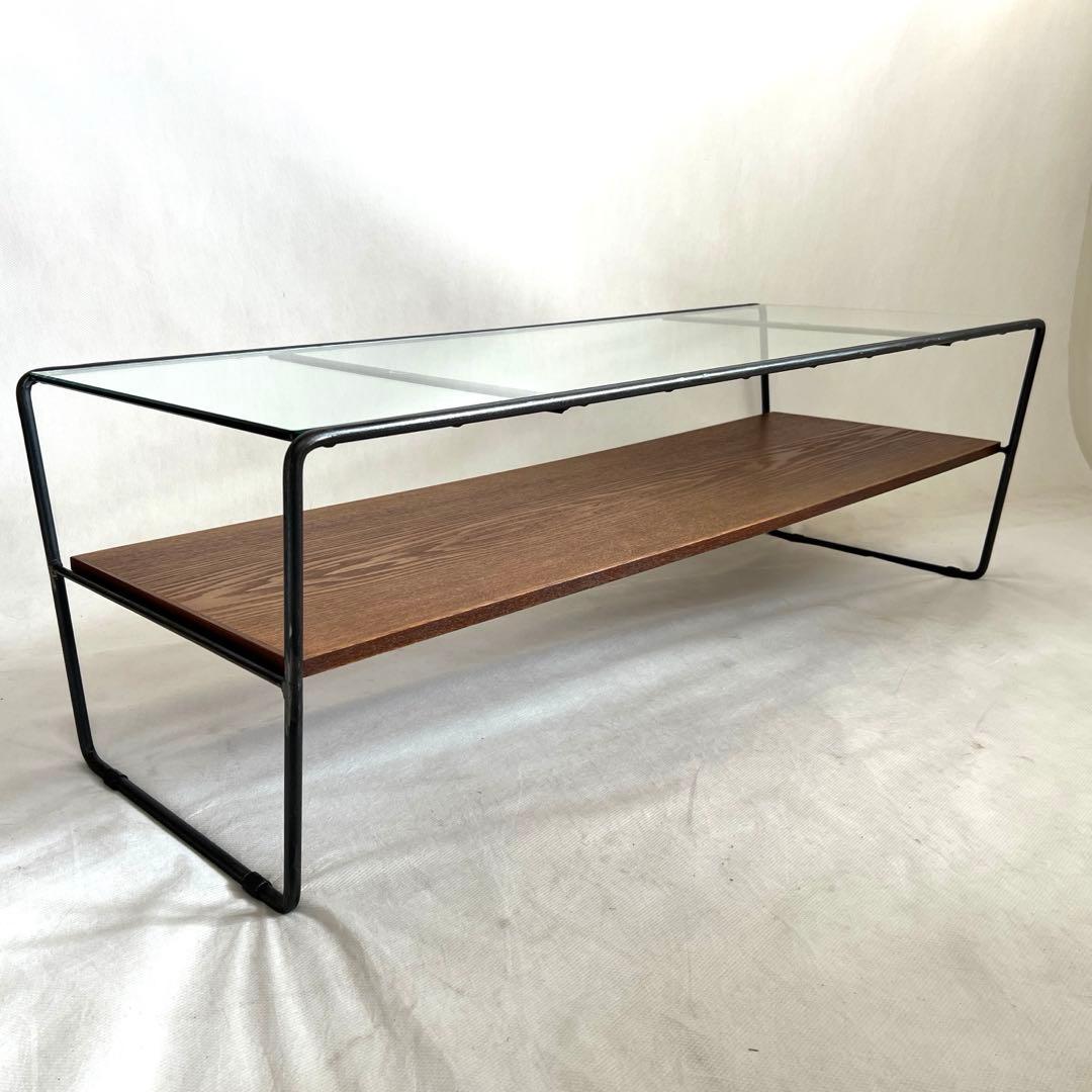 アデペシュ・ソコフ・アイアンガラステーブル・120cm