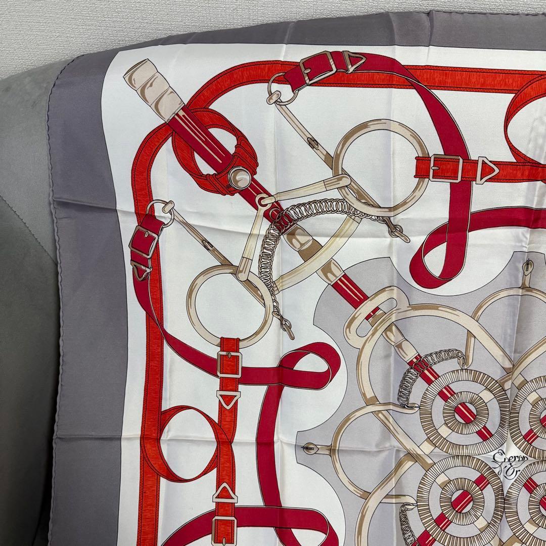 エルメス カレ 90 エプロン ドール シルク スカーフ バンダナ